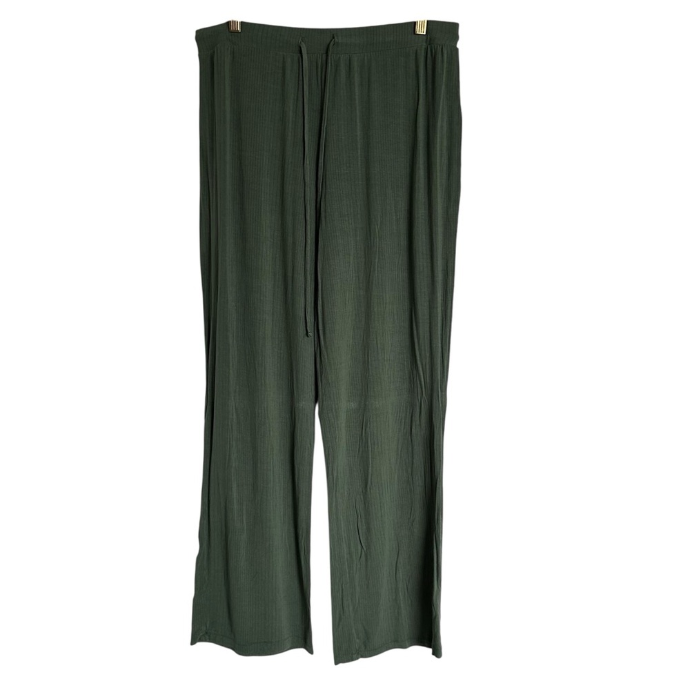 Honeydew Women's Medium‎ Lounge Pants Green Ribbed Comfy Soft